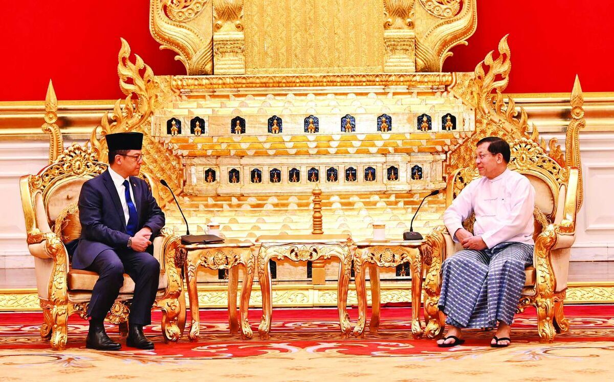 ပြည်ထောင်စုသမ္မတမြန်မာနိုင်ငံတော်၊ နိုင်ငံတော်သမ္မတ ဦးမင်းအောင်လှိုင်ထံ အင်ဒိုနီးရှား နိုင်ငံခြားရေးဝန်ကြီး ဦးဆောင်သော ကိုယ်စားလှယ်အဖွဲ့က လာရောက်ဂါရဝပြုတွေ့ဆုံ